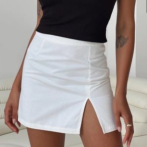 Princess Polly white mini skirt